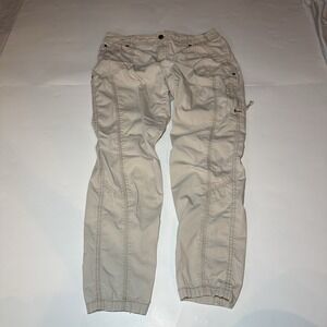 Caffe Marrakesh Pants Womens Size 10 Beige Cargo Casual Lightweight
